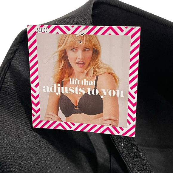 Maidenform Bra Womens 36DD Black Perfect Lift Push Up Convertable Bra SE1186 - Picture 9 of 10